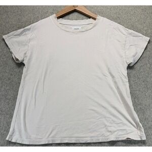 Mate Womens T-Shirt Top White Crew Neck Short Sleeve Soft Everyday Comfort XS